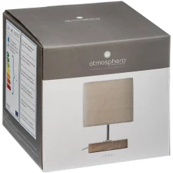 Lampe Toxey - bois et ivoire H21 cm - Atmosphera