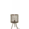 Lampe trépied en métal marron 25.5x25.5x45.5 cm