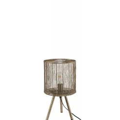 Lampe trépied en métal marron 25.5x25.5x45.5 cm