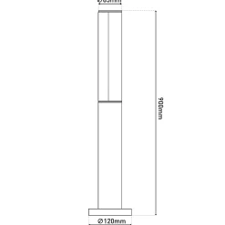 Lampes d'extérieur LED 'Flair' en métal et plastique anthracite, avec LED intégrées