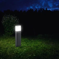 Lampes d'extérieur LED 'Vigo' en métal et plastique anthracite, avec LED intégrée, lampe d'allée