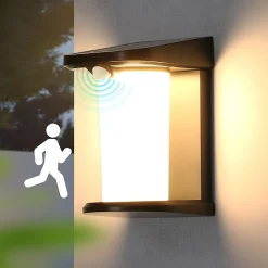 Lampes solaires d'extérieur NETTLIFE avec détecteur de mouvement Applique murale solaire d'extérieur 2 modes blanc chaud 3 000 K