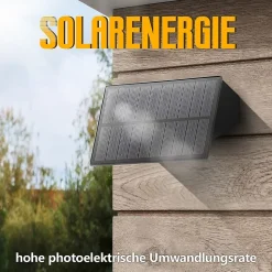 Lampes solaires NETTLIFE pour mur extérieur - 2 appliques solaires extérieures, éclairage extérieur, lumière blanche chaude