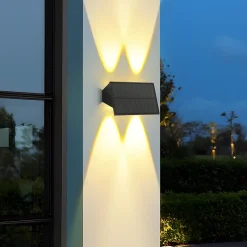 Lampes Solaires Pour Mur Extérieur - 2 Appliques Murales Solaires Blanc