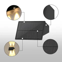 Lampes Solaires Pour Mur Extérieur - 2 Appliques Murales Solaires Blanc