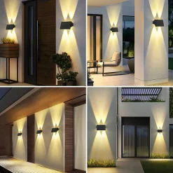 Lampes Solaires Pour Mur Extérieur - 2 Appliques Murales Solaires Blanc