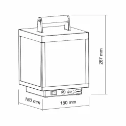 Lanterne à visière LED Corten alimentée par batterie 5W, IP54
