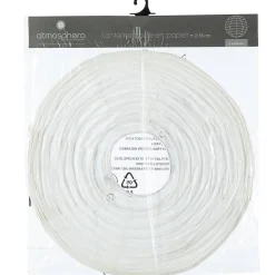 Lanterne boule - papier et métal - blanc - D35 cm - Atmosphera