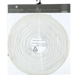 Lanterne boule - papier et métal - blanc - D35 cm - Atmosphera