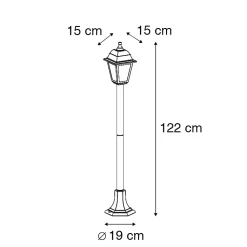 Lanterne classique noire 122 cm IP44 - Capital