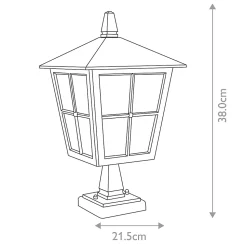 Lanterne de piédestal Canterbury 1 lumière
