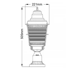 Lanterne de piédestal Chance Harbor 1 lumière