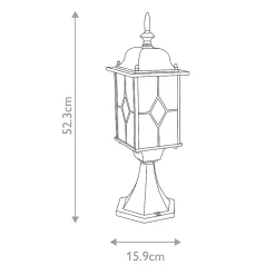 Lanterne de piédestal Wexford 1 lumière
