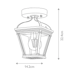 Lanterne de porche Bayview 1 lumière