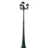 Lanterne d'extérieur classique vert foncé 217cm 3 lumières IP44 - New Haven