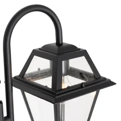 Lanterne d'extérieur classique noire 235 cm 2 lumières IP44 - Berta