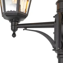 Lanterne d'extérieur intelligente noire 3 lumières avec WiFi ST64 - New Orleans