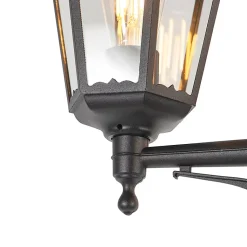 Lanterne d'extérieur intelligente noire 3 lumières avec WiFi ST64 - New Orleans