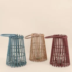 Lanterne en rotin conique 30cm