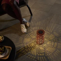 Lanterne extérieur LED à énergie solaire IP44 0.06 W blanc chaud H.25 x l.14cm rouge