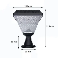 Lanterne Extérieure Solaire Crépusculaire IP65 2W - Blanc Chaud 2300K - 3500K - SILAMP