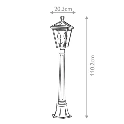 Lanterne lampadaire Alford Place 2 lumières