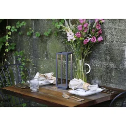 Lanterne LED gris foncé à piles 2,2W IP54 Zafferano