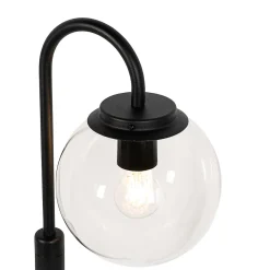 Lanterne moderne noire avec verre clair 100 cm IP44 - Sfera