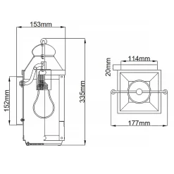 Lanterne murale Anchorage 1 lumière