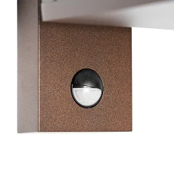 Lanterne murale d'extérieur brun rouille avec détecteur de mouvement IP44 - Charlois