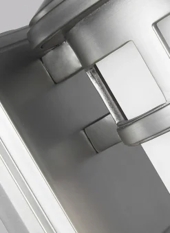 Lanterne murale d'extérieur à 1 lumière Elstead Newport, acier brossé peint, IP44, E27