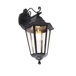 Lanterne murale extérieure classique noire IP44 - Havana Down