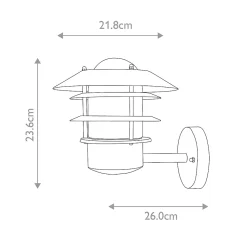 Lanterne murale Helsingor 1 lumière - Noir