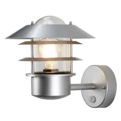 Lanterne murale Helsingor avec détecteur 1 lumière - Gris