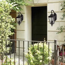 Lanterne murale moyenne Cotswold 2 lumières - Noir