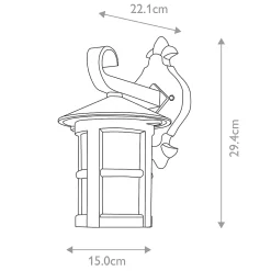 Lanterne murale suspendue Hereford 1 lumière