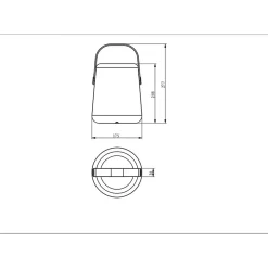Lanterne portable rechargeable par USB- H27,7cm- Diamètre 17,5cm- 4 types d'éclairage et donc d'ambiances