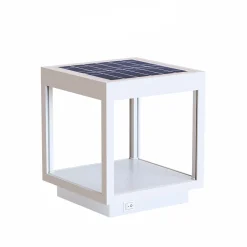 Lanterne solaire à visière LED alimentée par batterie 3,5 W, IP54 blanche