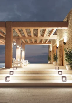 Lanterne solaire à visière LED alimentée par batterie 3,5 W, IP54 noire