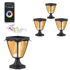 Lanterne Solaire Connectée à poser RGBW IP54 (Lot de 4) - SILAMP