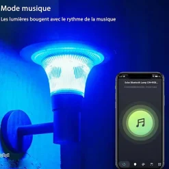 Lanterne Solaire Connectée Murale UFO RGBW IP65 - SILAMP