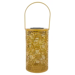 Lanterne solaire d'extérieur à LED intégrée métal jaune IP44 0.06W