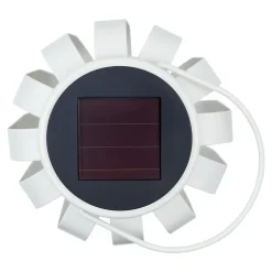 Lanterne solaire d'extérieur Chapati à LED intégrée métal blanc IP44 0,02W