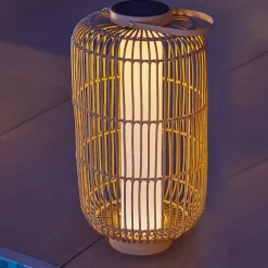 Lanterne solaire en rotin H.60 cm 5,2 W IP65 Lumisky Mariel Tall