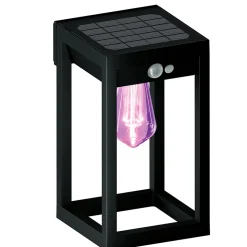 Lanterne solaire LED connectée Smart métal noir RGBW 250lm