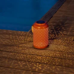 Lanterne solaire LED extérieur terracotta 0,05 W 2 lm rechargeable IP44