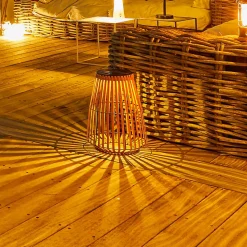 Lanterne solaire LED intégrée 1w Shady Lumisky marron mat l.33 x h. 44 cm