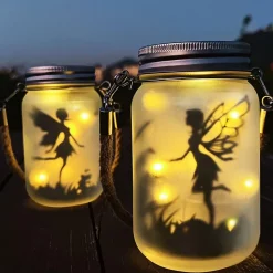 Lanterne Solaire, Mostof IP44 Étanche Extérieur Mason Jar Solaire Lampe pour Patio