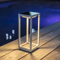 Lanterne solaire rechargeable aluminium HYDRA H33cm