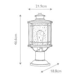 Lanterne sur pied moyenne Booker 1 lumière